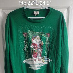 #389 Nut Cracker Santa Christmas Sweater sz M